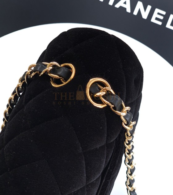 Ch**el Small 25A Flap Bag Dark Night Black Size 23*6*14.5CM