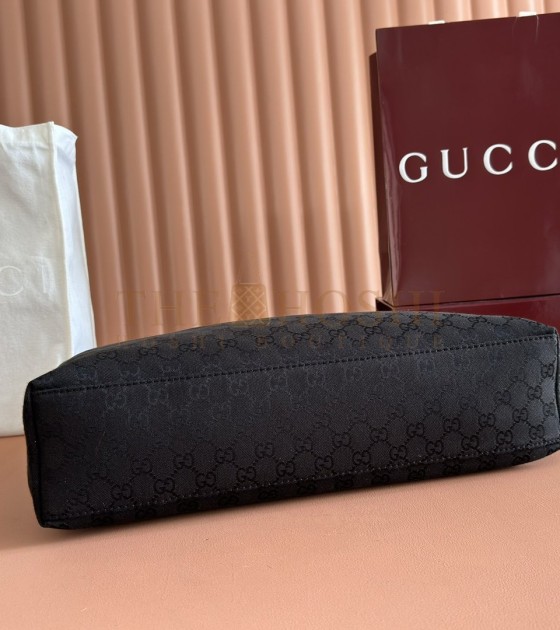 Gvc*1 Beatrix Black Calfskin Shoulder Bag with Horsebit Detail Model 850546 Italy Size  40x36x12cm Master Quality