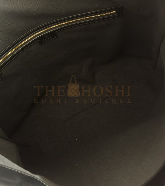 Gvc*1 Beatrix Black Calfskin Shoulder Bag with Horsebit Detail Model 850546 Italy Size  40x36x12cm Master Quality