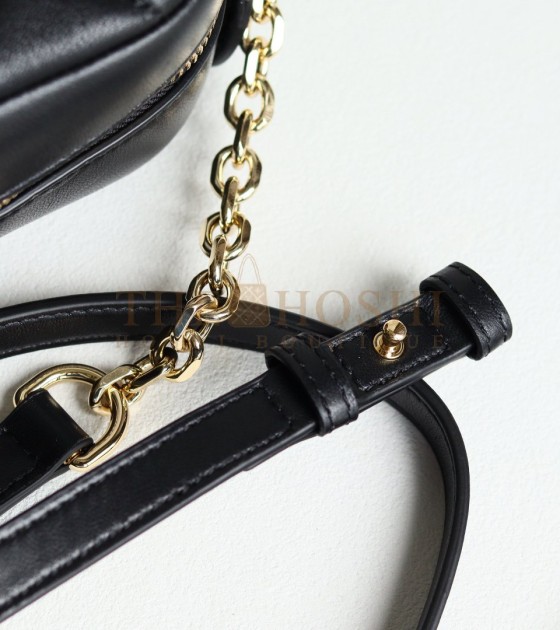 Gvc*1 GG Marmont Camera Bag  White Quilted Napa Leather Light Gold Hardware 24×15×8cm