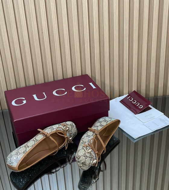 Gvc*1 Fall Crystal GG PlatformFlats Loafer Rhinestone 35-42 Master Quality