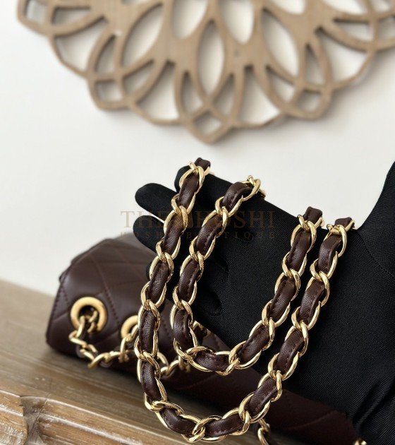 Ch**el Classic Flap Jumbo Bag Lambskin  Brown Size 30×21×8cm Master Quality