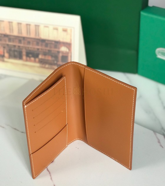 G09ard Bifold Card Holder Wallet Brown & Black G09ardine Canvas Leather Master Quality