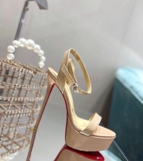 Chr1st1an Louboutin CL Black Loubi Queen Alta Sandals 150MM Master Quality