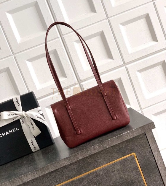 Ch**el Large Button Bag Red Lambskin 15*22*7cm  Master Quality