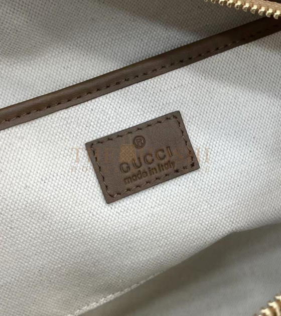 Gvc*1 Half Horsebit Shoulder Bag Brown GG Embossed Suede Brown  31.5×17×12cm