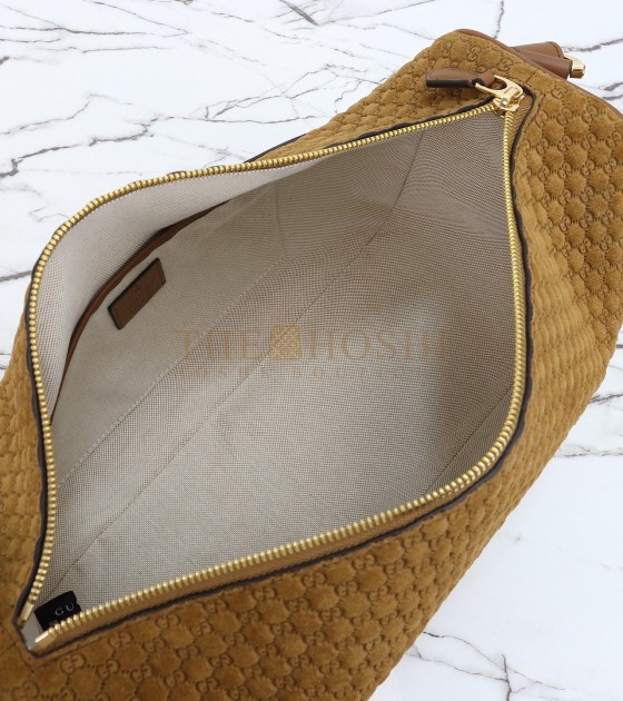 Gvc*1 Horsebit Shoulder Bag Suede Leather Brown Size  38*20*15 cm Master Quality