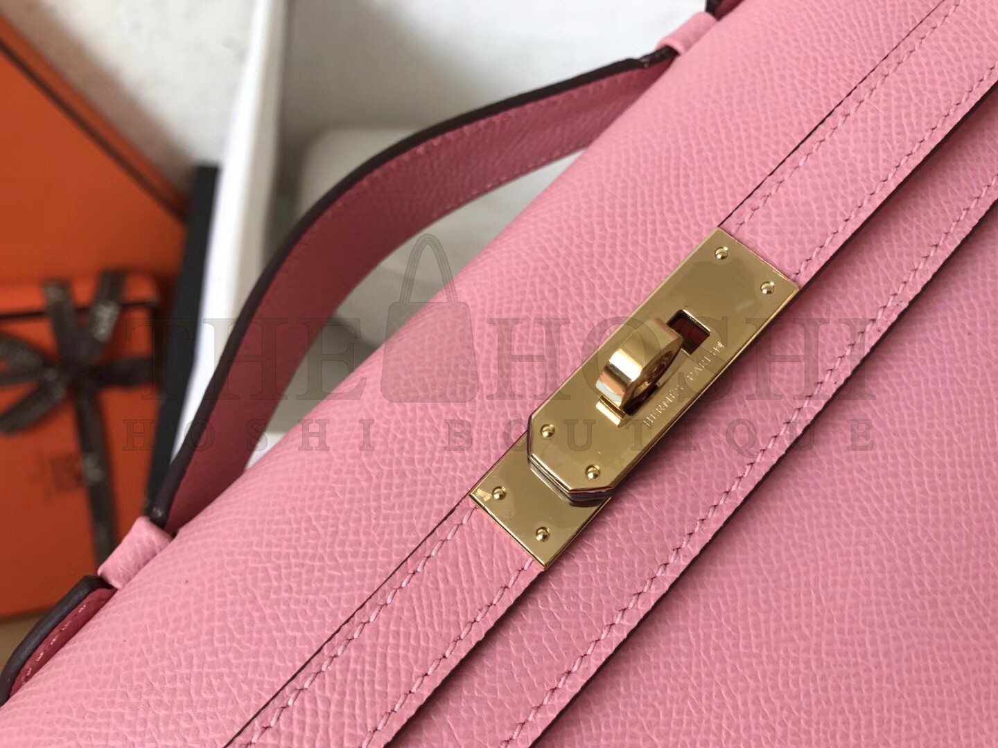 H**me5 Pink Epsom Kelly Cut Handmade Bag Master Quality