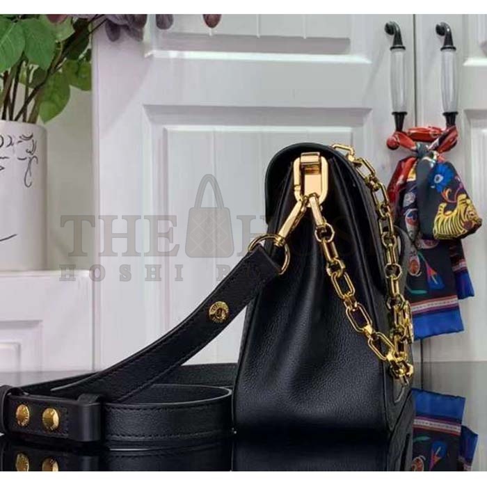 L0vis Vvtt0n LV Women Dauphine Soft MM Handbag Black Calfskin Leather M25209 Master Quality
