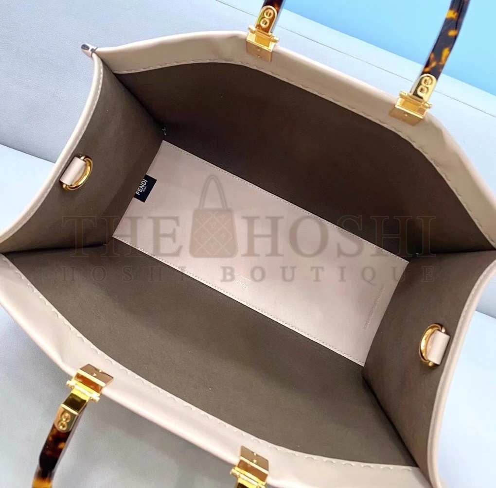 F**di Sunshine Medium Tote Bag In Beige Calfskin Master Quality