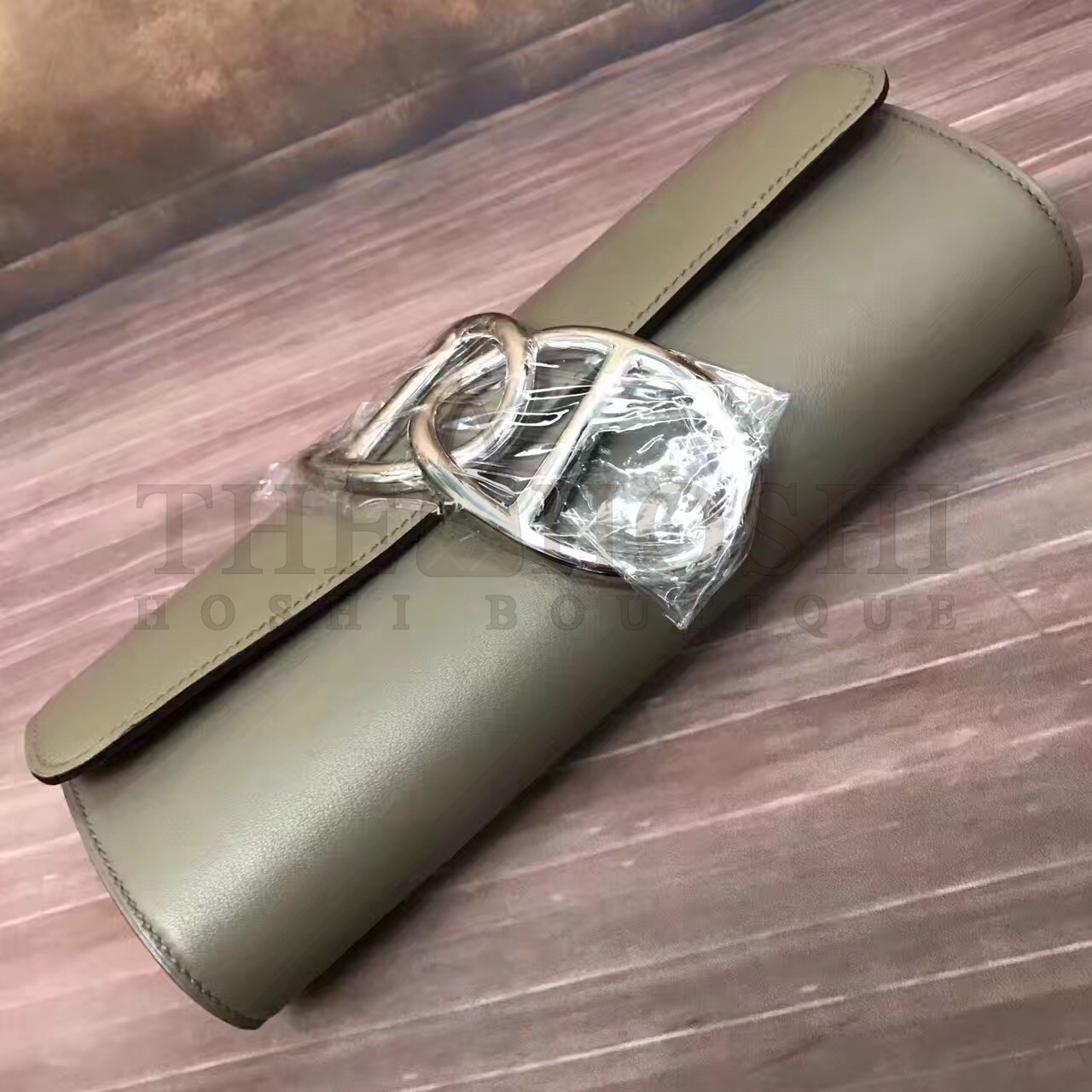 H**me5 Handmade Egee Clutch In Khaki Swift Leather Master Quality