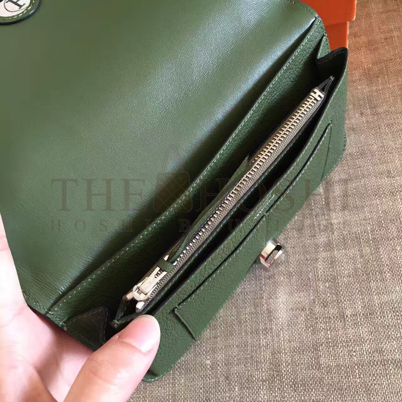 H**me5 Dark Green Dogon Duo Combined Wallet Master Quality