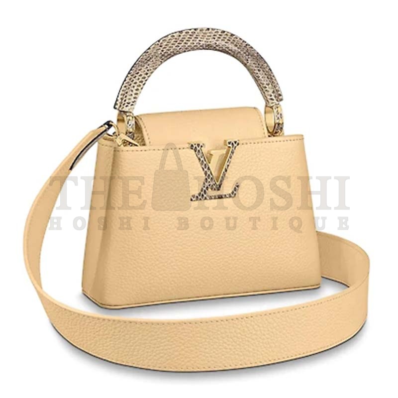 L0vis Vvtt0n LV Women Capucines Mini Handbag Taurillon Ayers Snakeskin Master Quality
