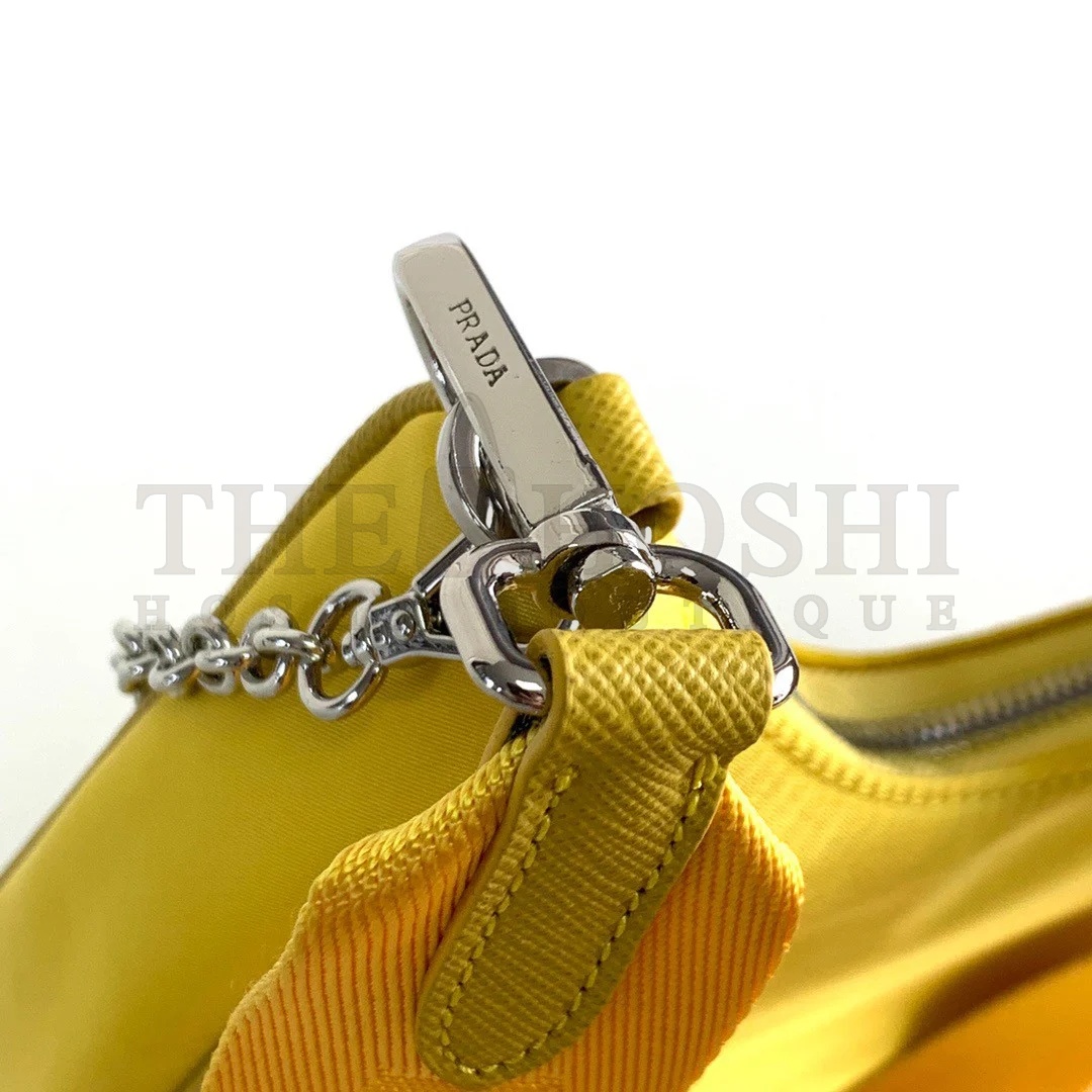 Pra*a Re-Edition 2005 Shoulder Bag In Yellow Re-Nylon Master Quality