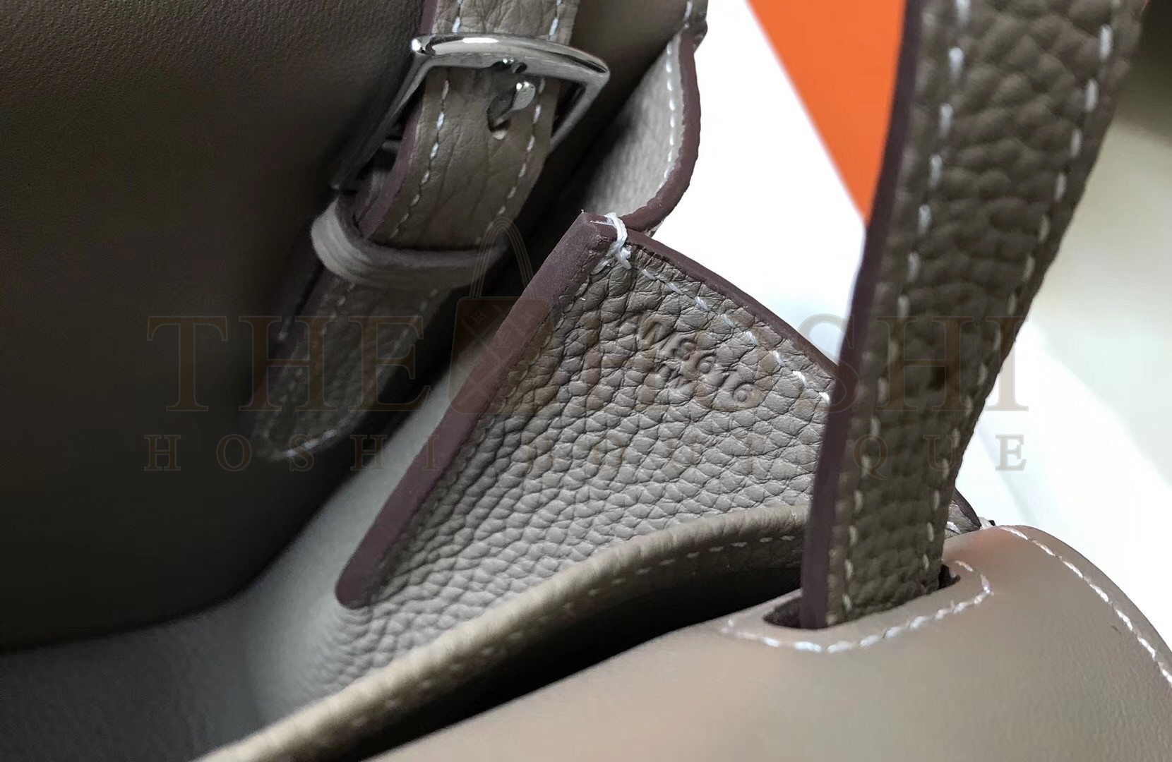 H**me5 Halzan Bag In Grey Clemence Leather Master Quality