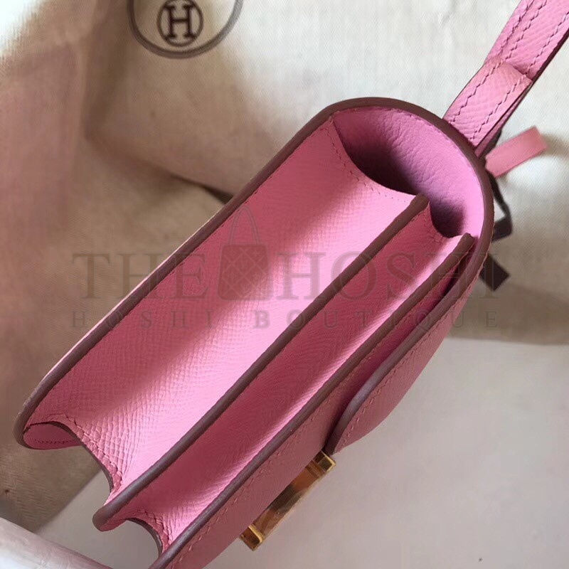 H**me5 Mini Constance 18cm Pink Epsom Bag Master Quality
