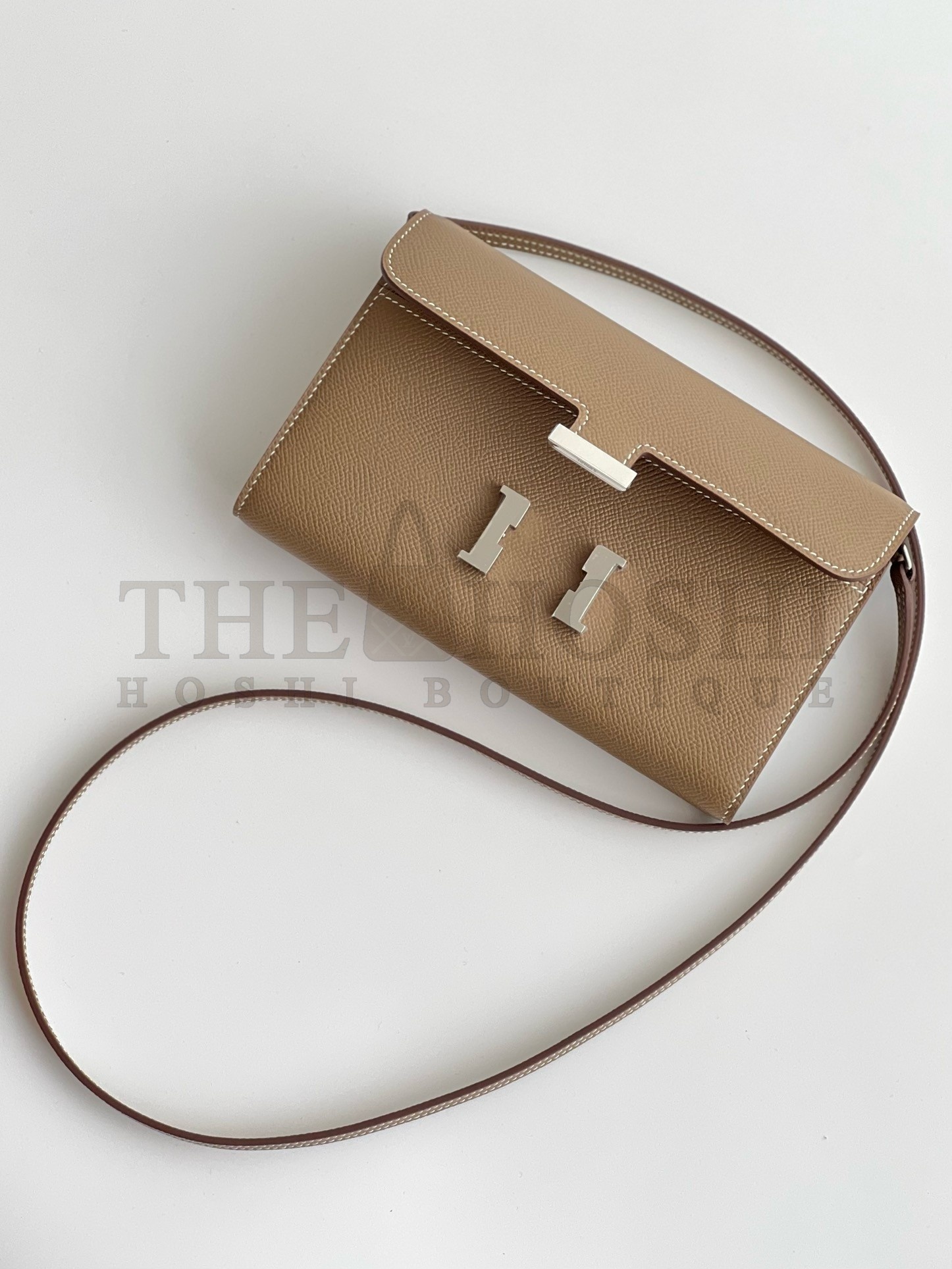 H**me5 Constance To Go Wallet in Taupe Epsom Calfskin Master Quality