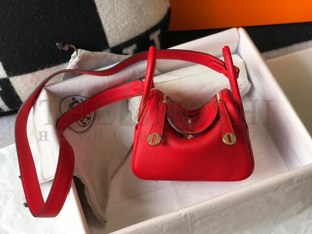 H**me5 Lindy Mini Bag In Red Clemence Leather GHW Master Quality
