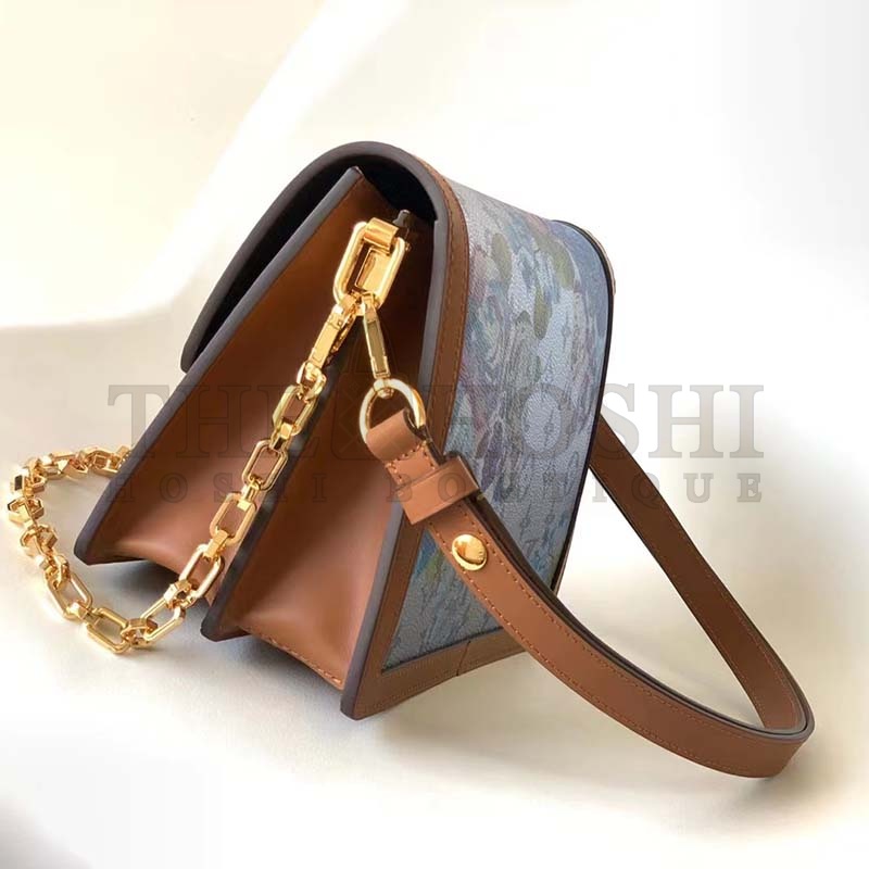 L0vis Vvtt0n LV Women Dauphine MM Handbag Blue Coated Canvas Cowhide Leather Master Quality