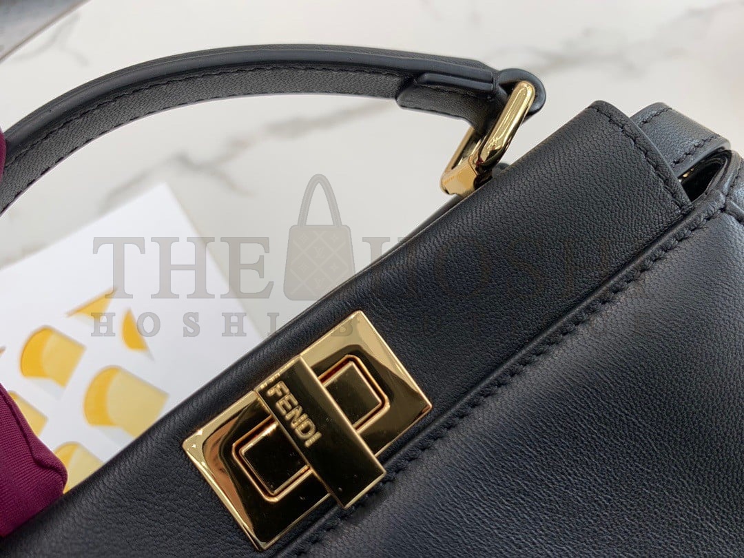 F**di Peekaboo Mini Bag In Black Nappa Leather Master Quality