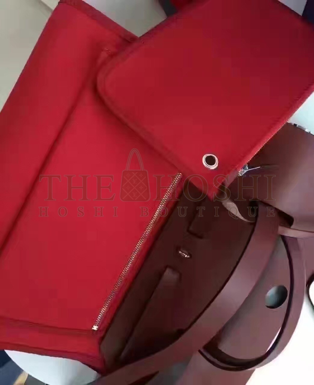 H**me5 Herbag Zip PM 31cm Bag In Red Canvas Master Quality