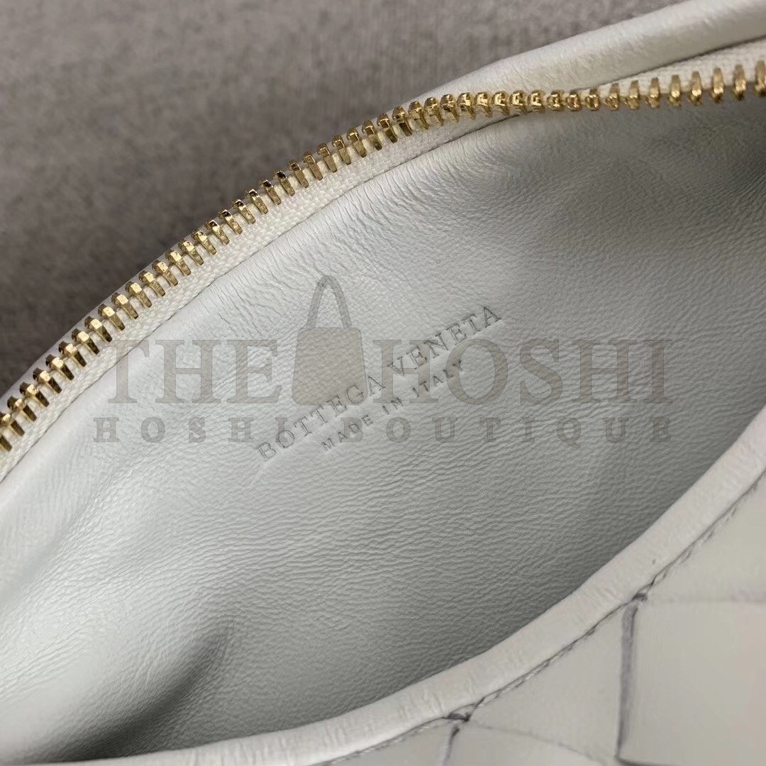 B0tt*ga Ven*ta Mini BV Jodie Bag In White Woven Leather Master Quality