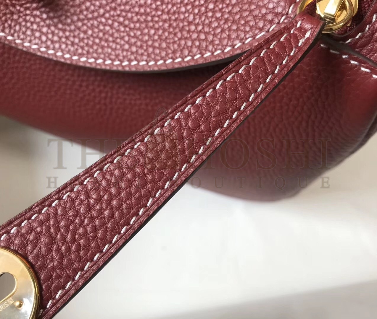 H**me5 Lindy 30cm Bag In Bordeaux Clemence Leather Master Quality