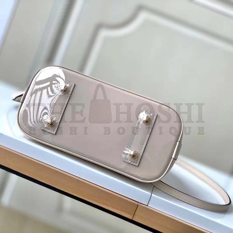 L0vis Vvtt0n LV Women Alma BB Handbag Beige Damier Azur Coated Canvas Master Quality