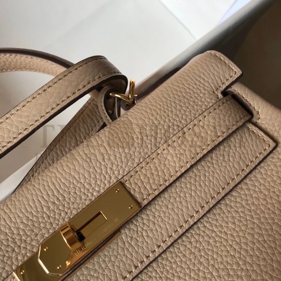 H**me5 Kelly 25cm Retourne Bag in Trench Clemence Leather GHW Master Quality