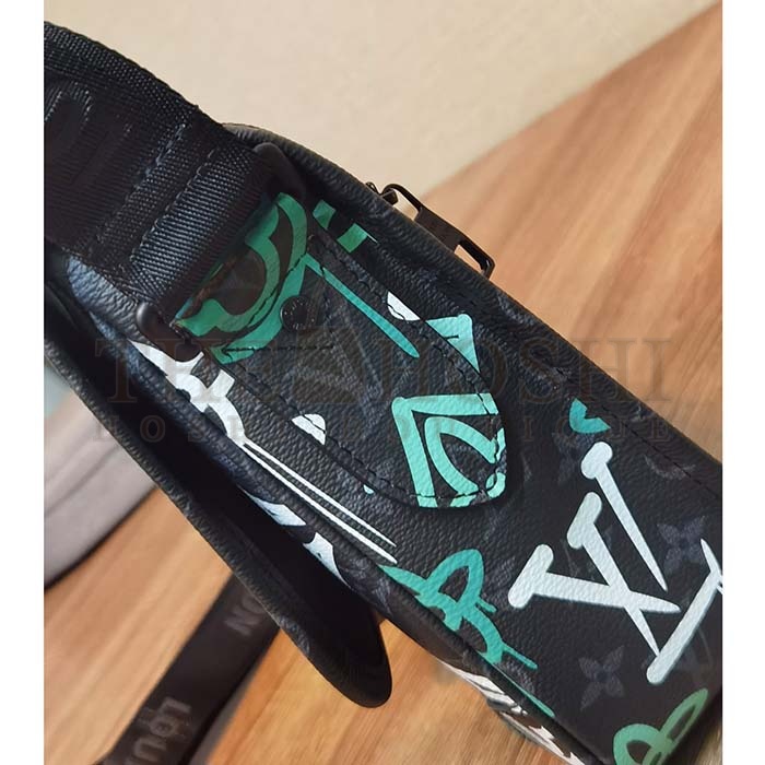 L0vis Vvtt0n LV Women Archy Messenger MM Bag Graffiti Green Monogram Coated Canvas Master Quality