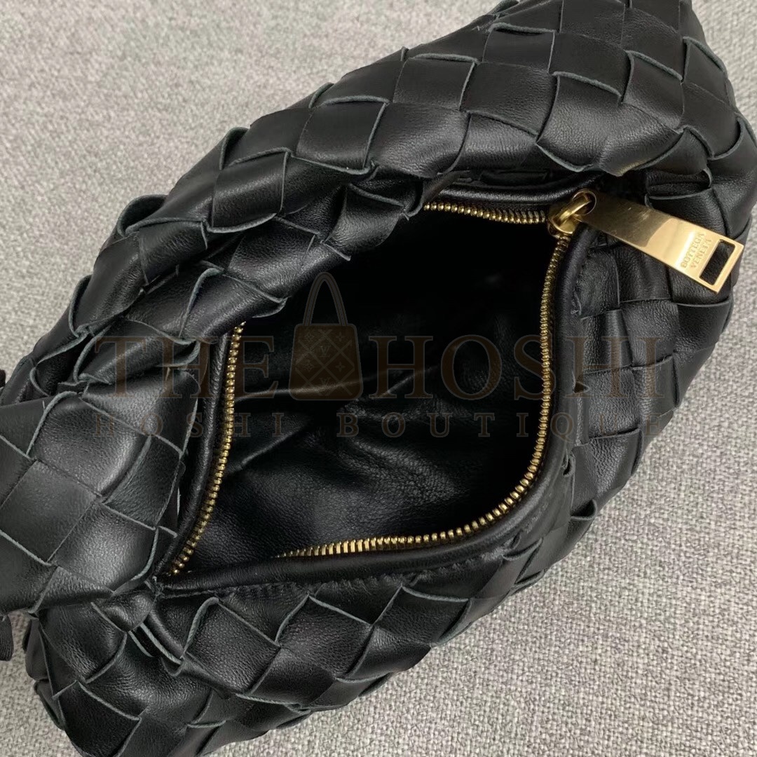 B0tt*ga Ven*ta Mini BV Jodie Bag In Black Woven Leather Master Quality