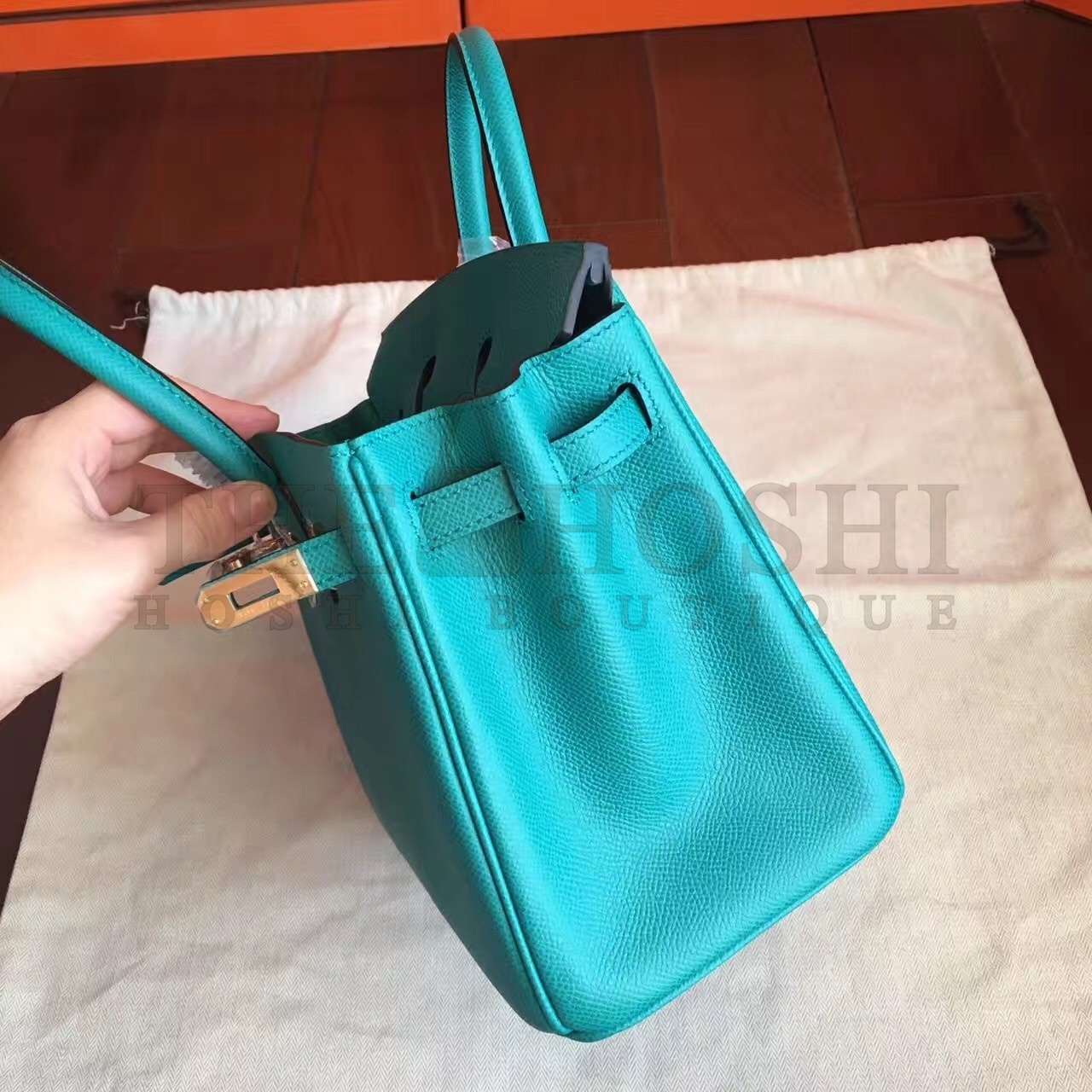 H**me5 Malachite Birkin 25cm Epsom Handmade Bag Master Quality