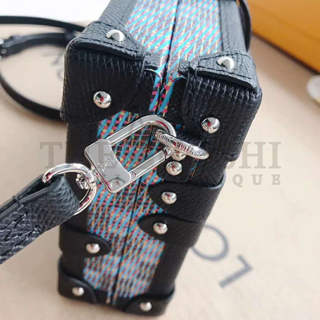 L0vis Vvtt0n LV Women Petite Malle Handbag Monogram LV Pop Print-Blue Master Quality