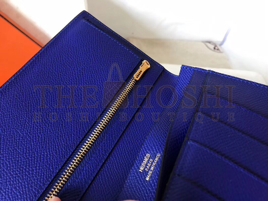 H**me5 Blue Electric Epsom Bearn Gusset Wallet Master Quality