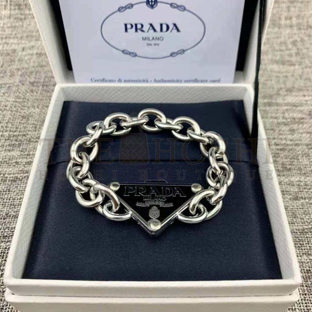 Pra*a Women Symbole Bracelet 925 Sterling Silver Master Quality