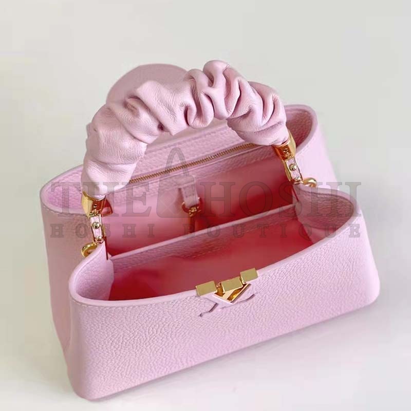 L0vis Vvtt0n LV Women Capucines BB Handbag Pink Taurillon Calfskin Master Quality