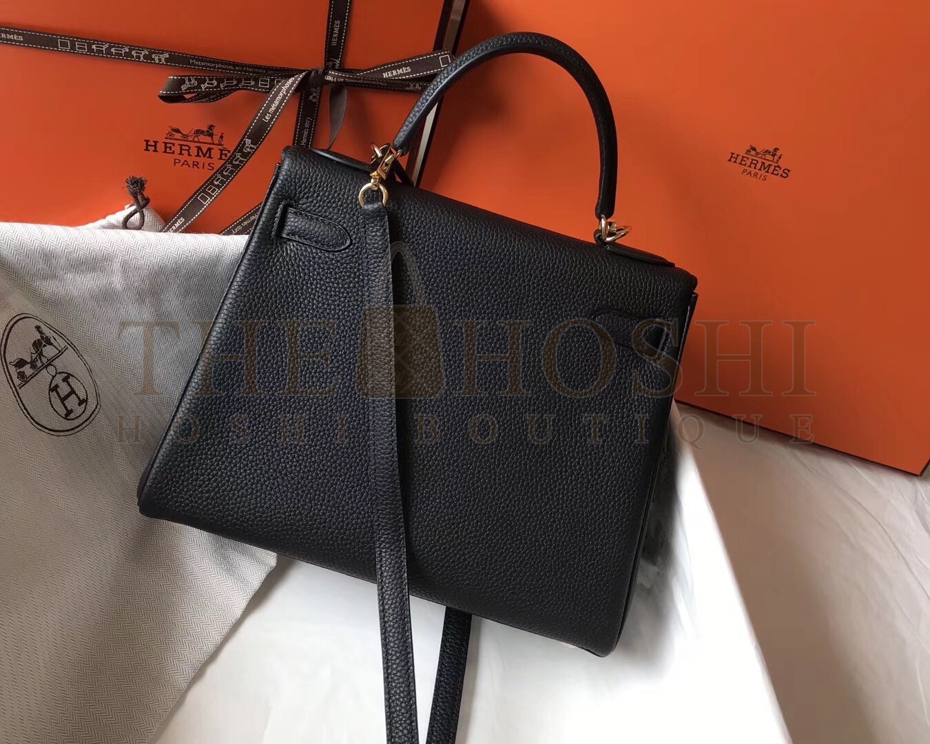 H**me5 Black Clemence Kelly 32cm Retourne Bag Master Quality