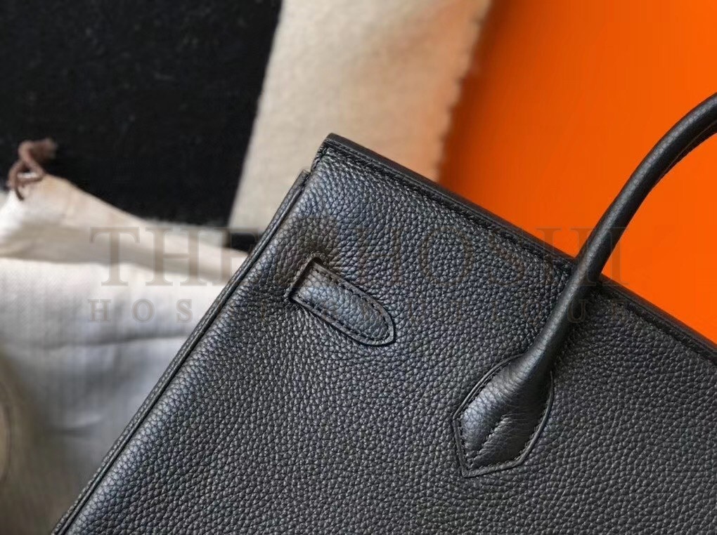 H**me5 Birkin 30 Bag in Black Clemence Leather with PHW Master Quality
