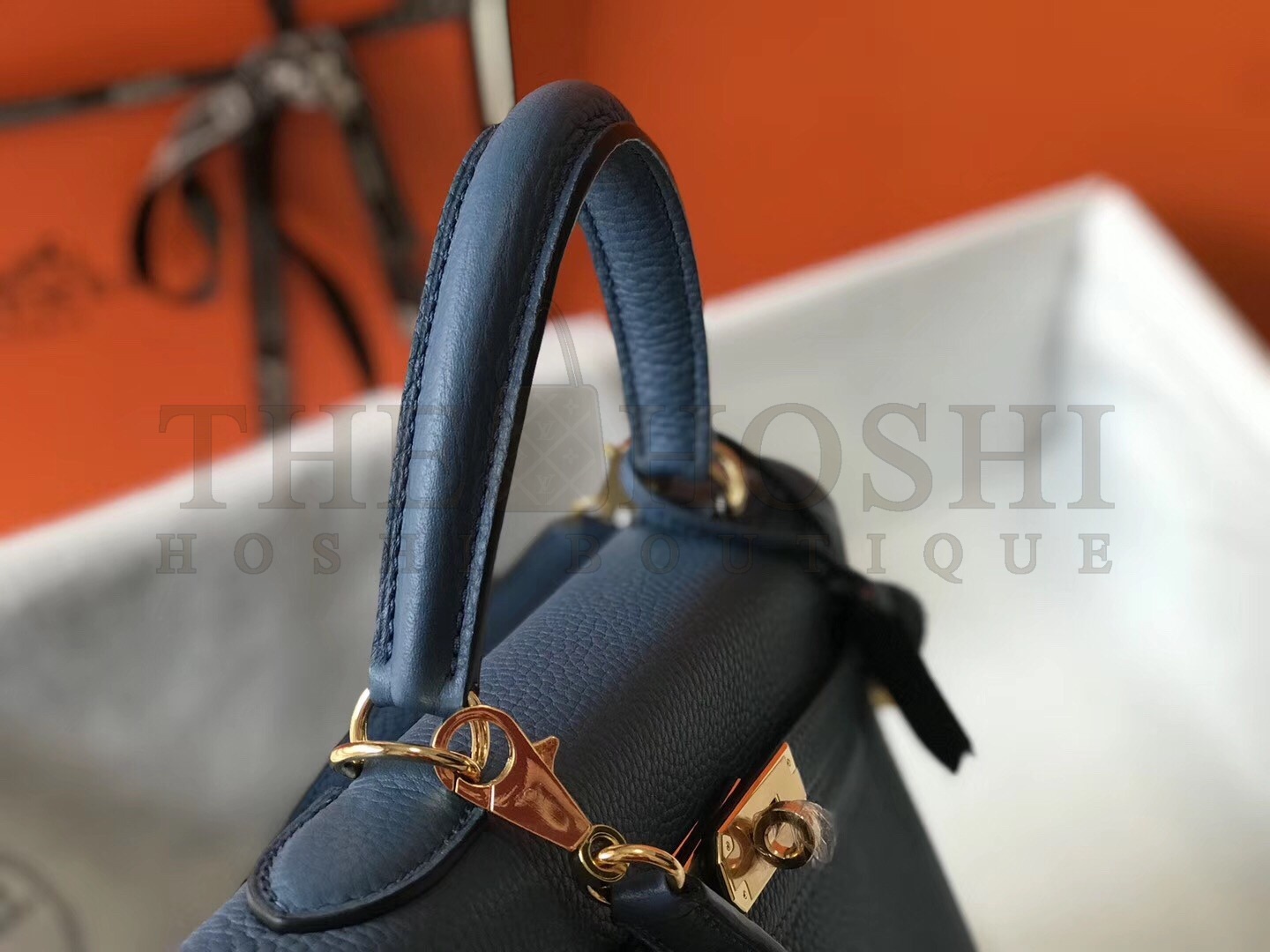H**me5 Blue Agate Clemence Kelly 28cm Bag Master Quality