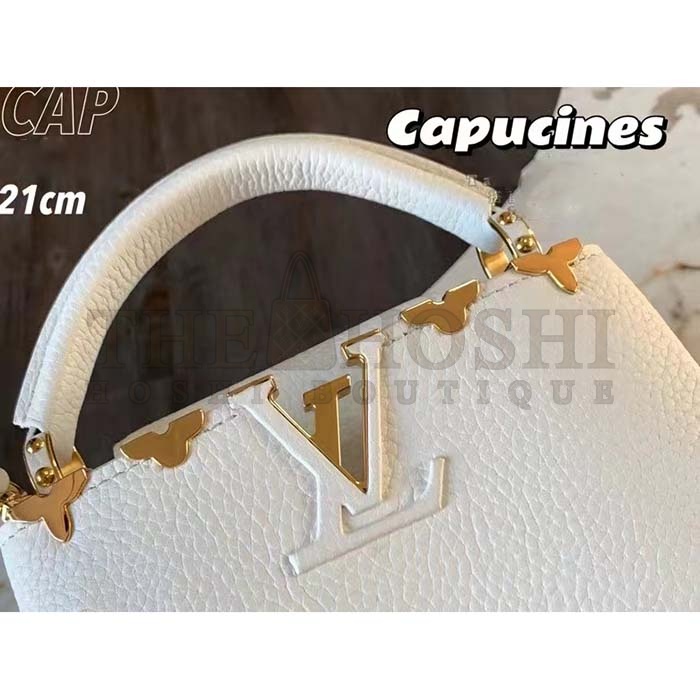 L0vis Vvtt0n LV Women Capucines Mini Handbag Galet Taurillon Leather Master Quality