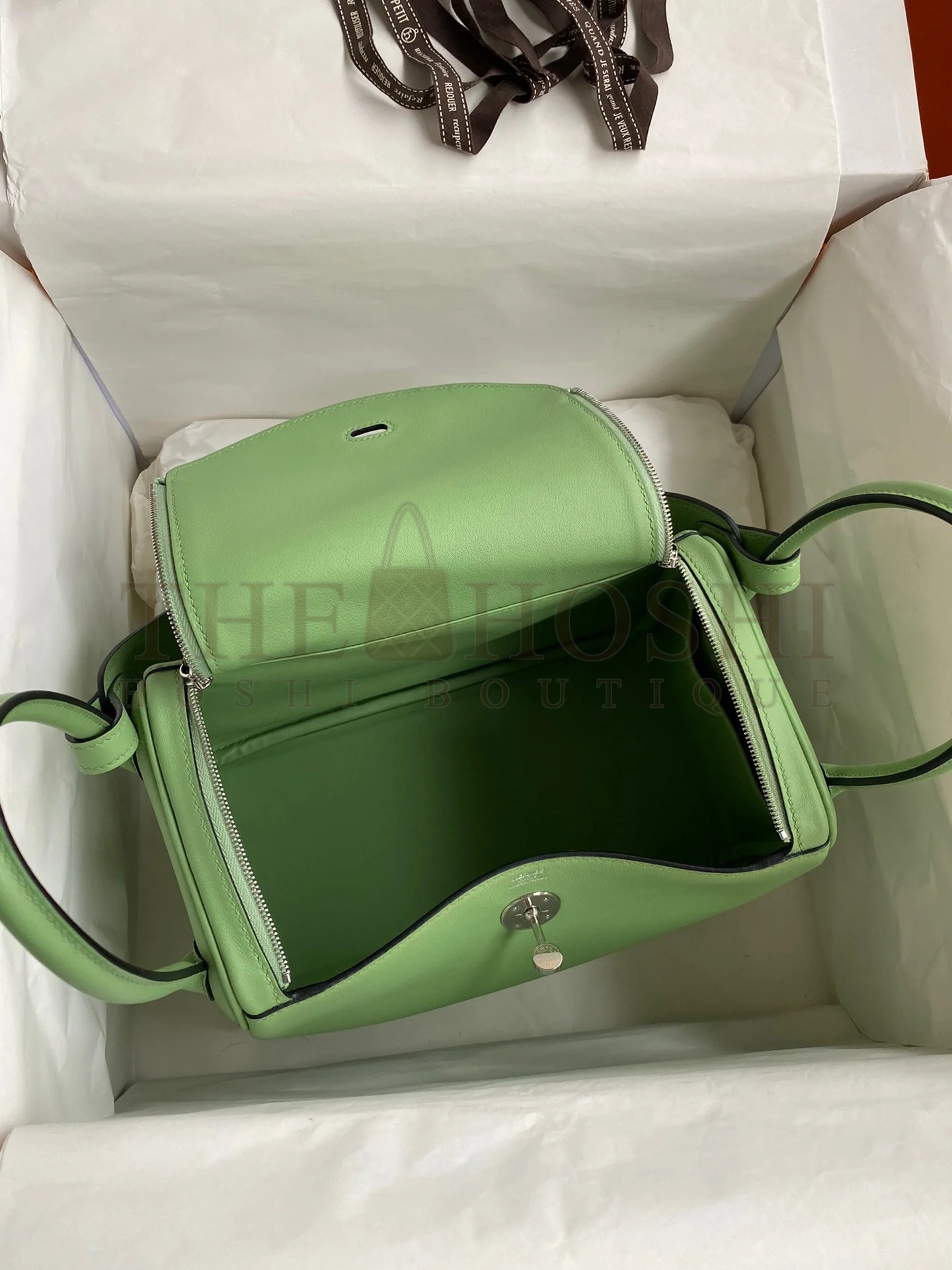 H**me5 Lindy 26 Handmade Bag In Vert Cypres Swift Calfskin Master Quality