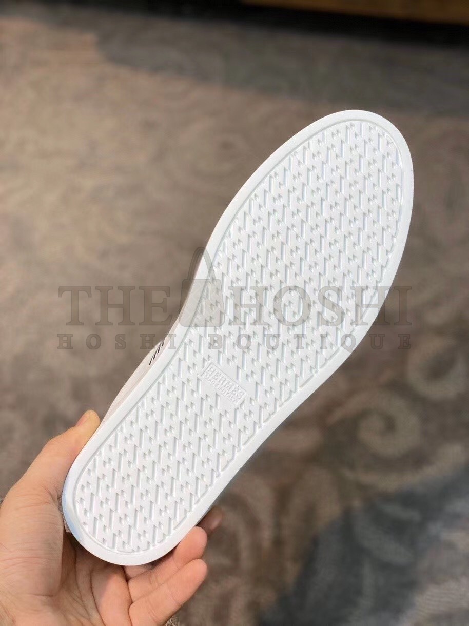 H**me5 Avantage Sneakers In White/Blue Calfskin Master Quality