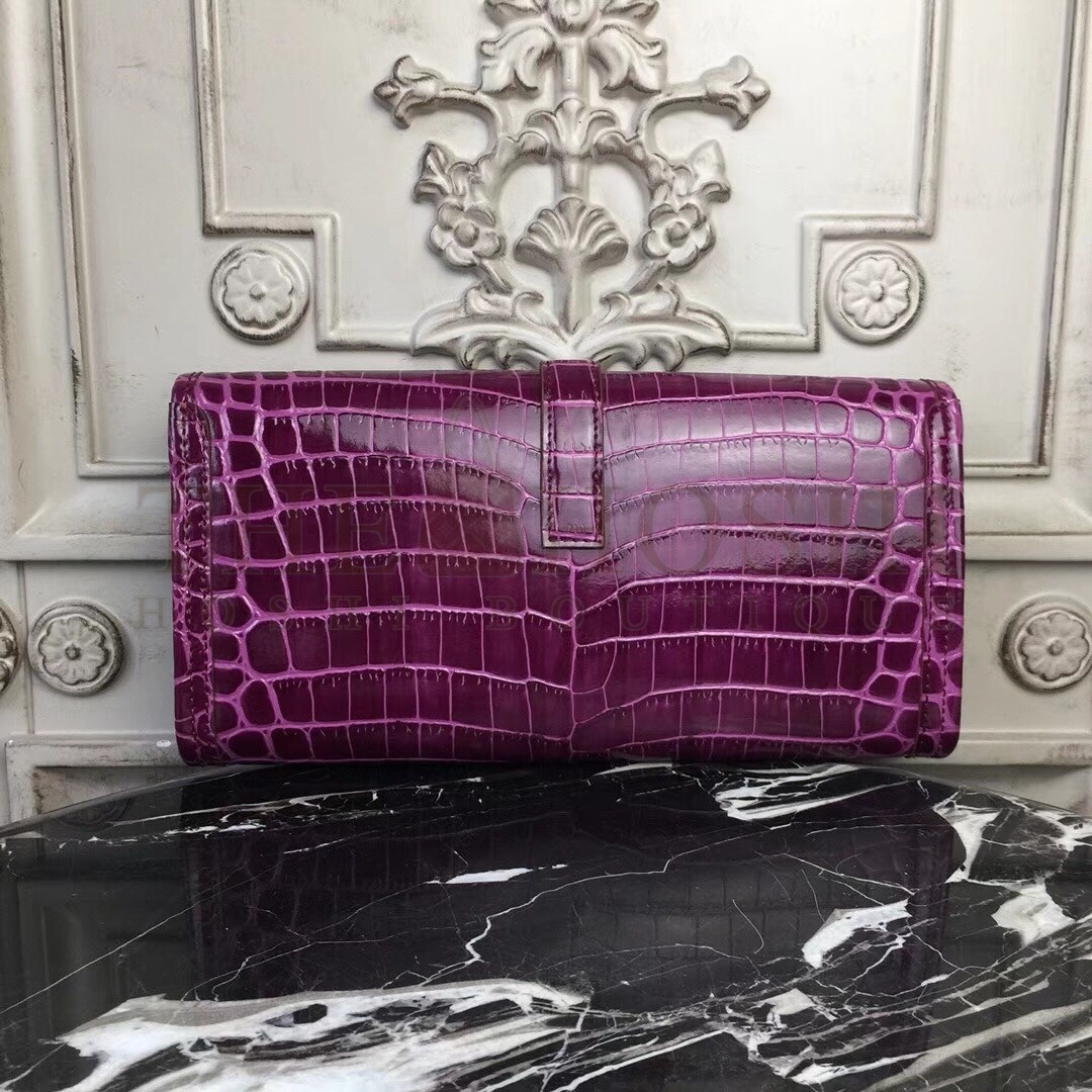 H**me5 Jige Elan 29 Clutch In Fuchsia Crocodile Leather Master Quality
