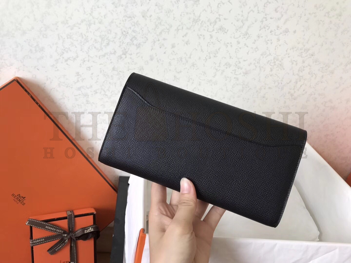 H**me5 Black Epsom Constance Long Wallet Master Quality