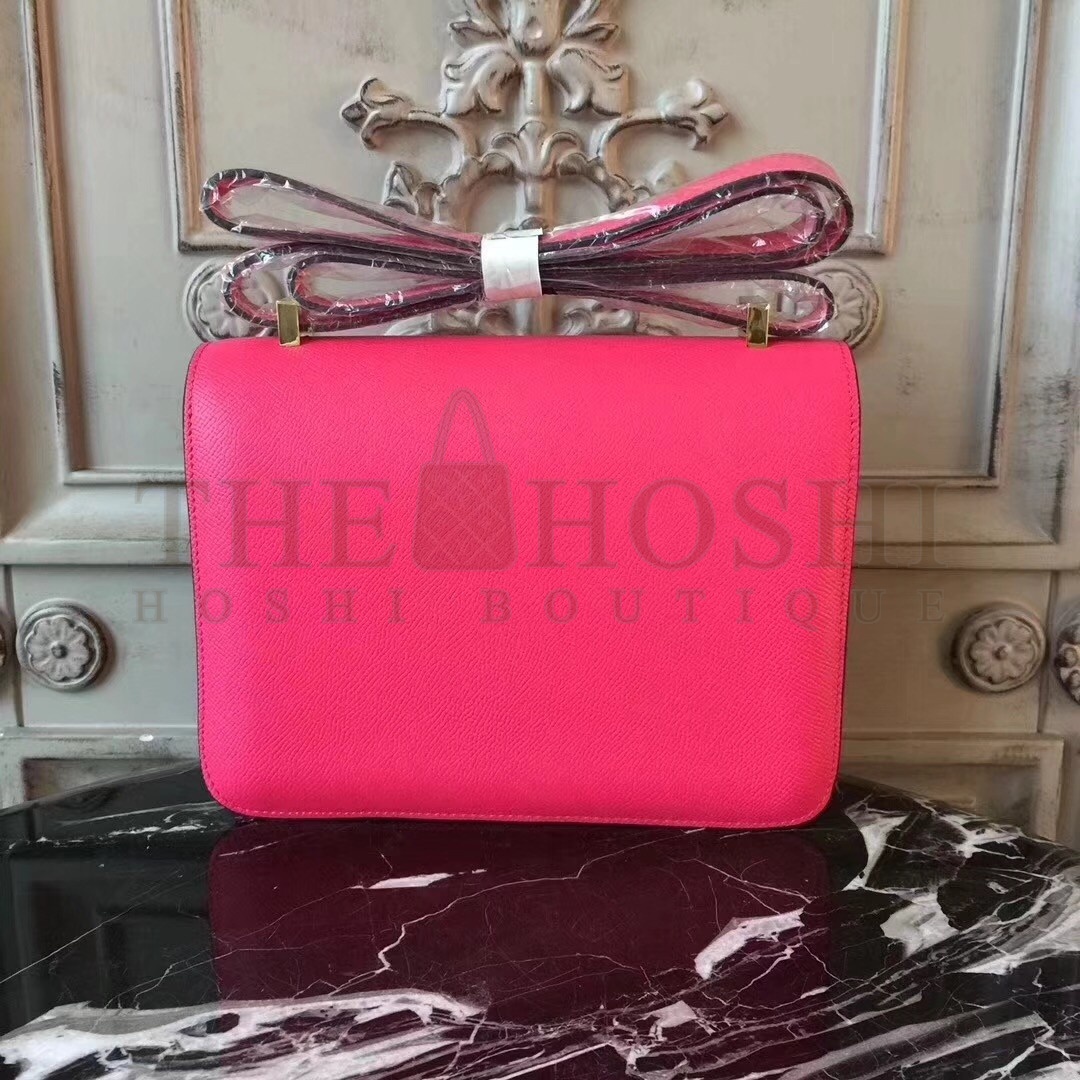 H**me5 Red Constance MM 24cm Epsom Leather Bag Master Quality