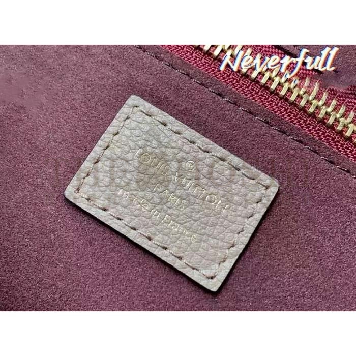 L0vis Vvtt0n Women LV Neverfull MM Carryall Tote Tourterelle Gray Embossed Grained Cowhide M45686 Master Quality