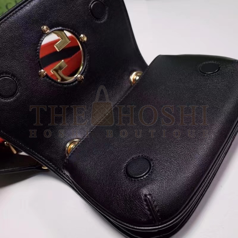 Gvc*1 Women GG Blondie Mini Bag Black Leather Round Interlocking G Master Quality