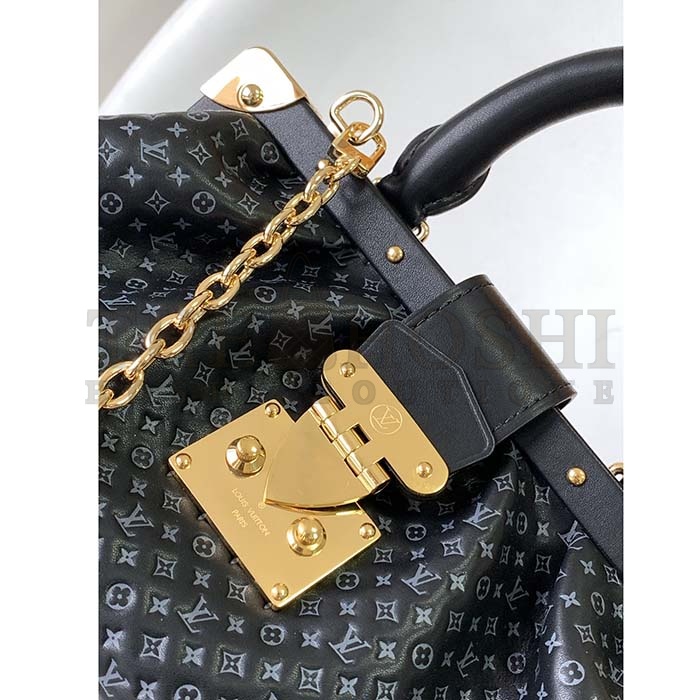L0vis Vvtt0n LV Women Monogram Clutch Black Calfskin Leather S-Lock Master Quality