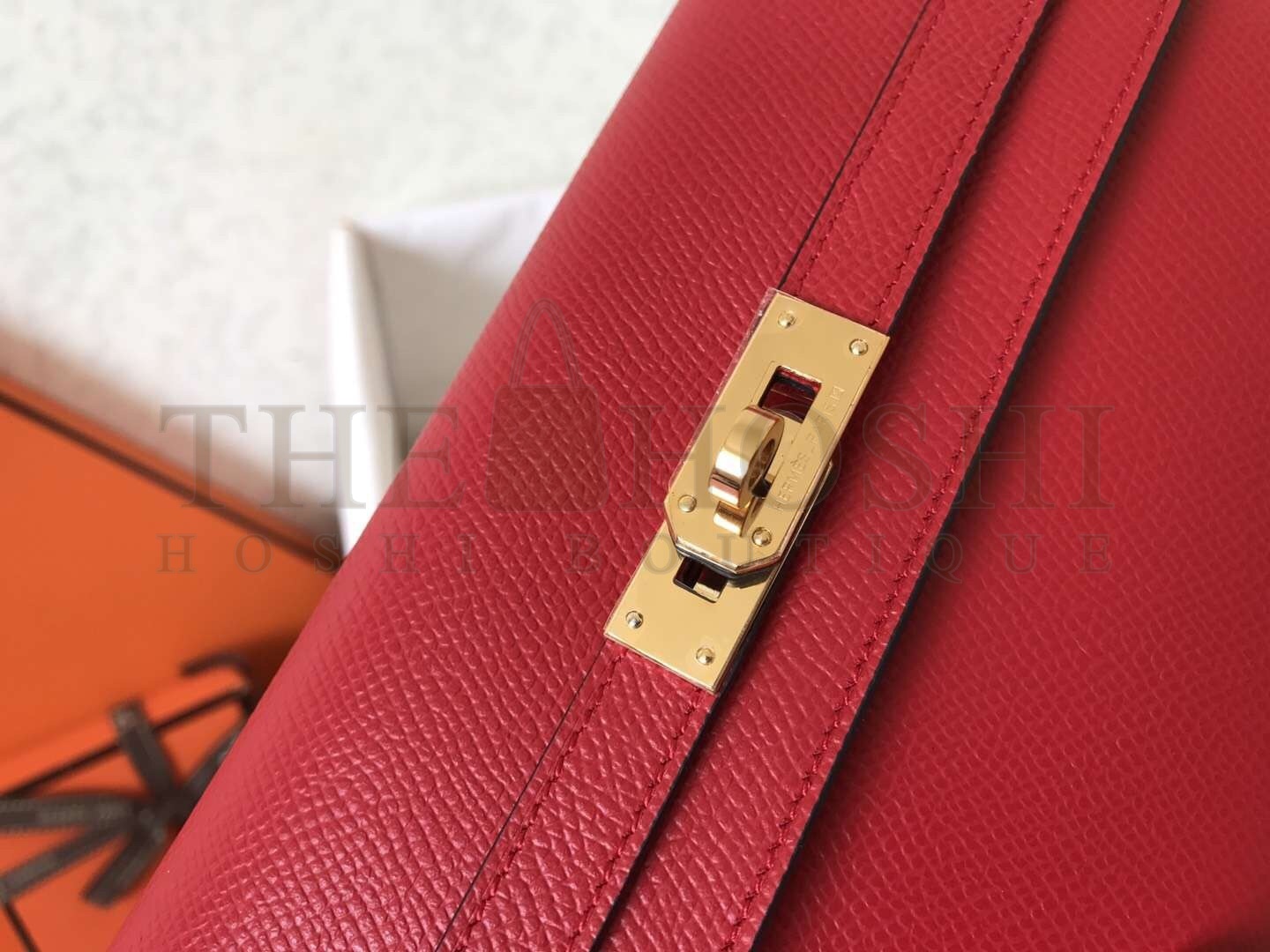 H**me5 Kelly Classic Long Wallet In Red Epsom Leather Master Quality