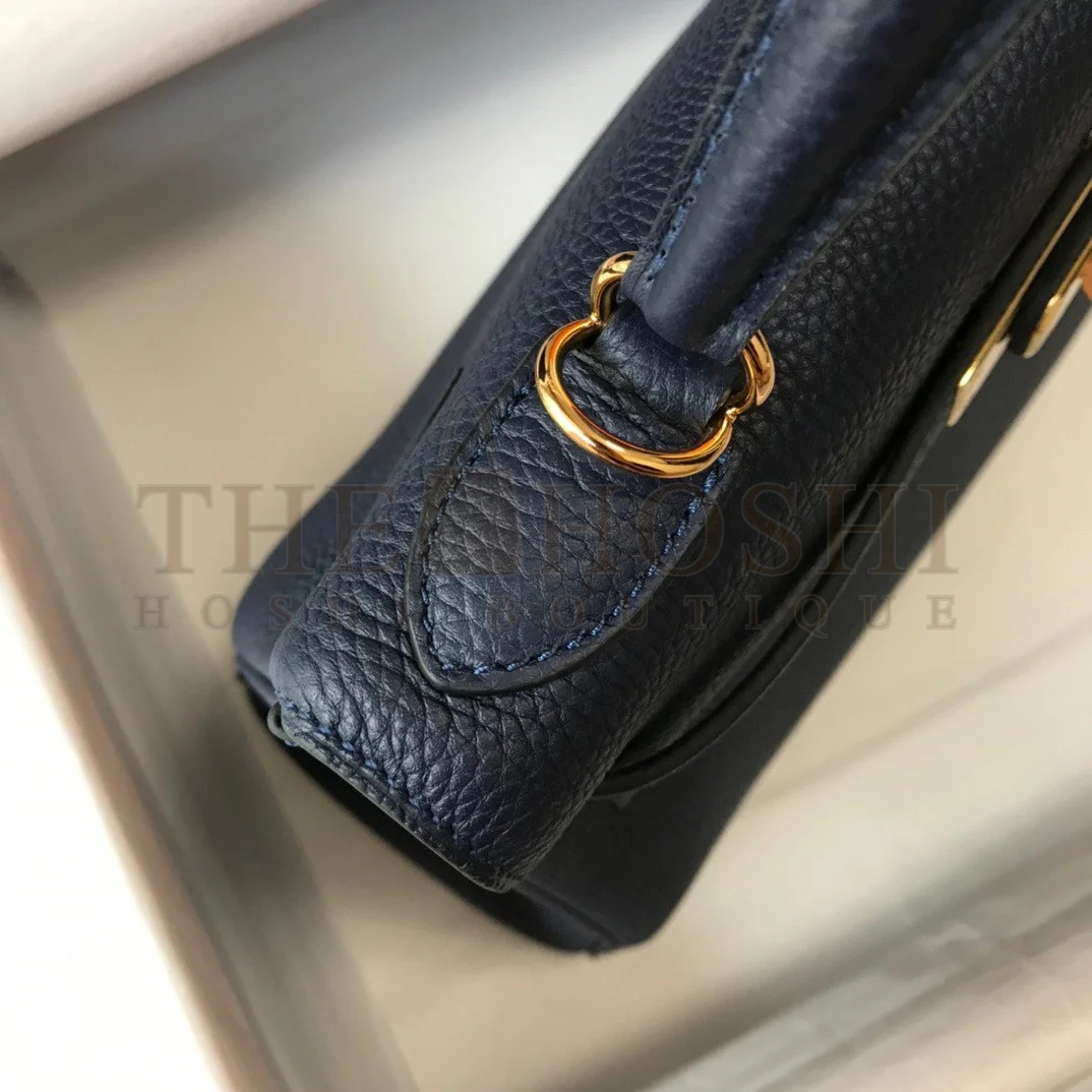 H**me5 Kelly 32cm Retourne Bag in Dark Blue Clemence Leather GHW Master Quality